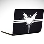 Dekolata Kalp ve Kanatlar 34x24 cm Laptop Sticker
