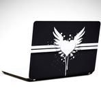 Dekolata Kalp ve Kanatlar 40.5x27 cm Laptop Sticker