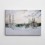 Dekolata Kış ve Ağaçlar 60x85 cm Kanvas Tablo