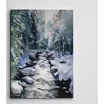 Dekolata Kış ve Dere 70x100 cm Kanvas Tablo