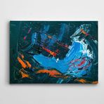 Dekolata Koyu Mavi Soyut Kanvas Tablo 50 x 70 CM
