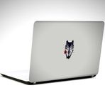 Dekolata Kurt ve Gül Minimal Laptop Sticker 13 İnch (34X24CM)