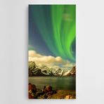 Dekolata Kutup Işınları Doğa Manzara Kanvas Tablo 70 x 140 CM