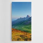 Dekolata Manzara Dağ Sarılar ve Yeşiller Kanvas Tablo 100 x 200 CM
