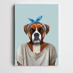 Dekolata Mavi Bandanalı Köpek Kanvas Tablo 85 x 120 CM