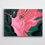 Dekolata Mavi İçinde Pembe Soyut Kanvas Tablo 40 x 60 CM