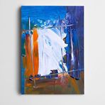 Dekolata Mavi Soyut Çizgi Kanvas Tablo 25 x 35 CM