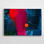 Dekolata Mavi Ve Pembe Soyut Kanvas Tablo 120 x 170 CM