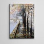 Dekolata Nehir Yol ve Yağmur Mini 35x50 cm Kanvas Tablo