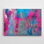 Dekolata Pembe Ve Mavi Soyut Kanvas Tablo 40 x 60 CM