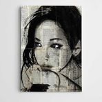 Dekolata Portre Gazete Modern Sanat 40x60 cm Kanvas Tablo