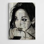Dekolata Portre Gazete Modern Sanat 85x120 cm Kanvas Tablo