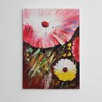 Dekolata Rengarenk Çiçekler Yağlıboya Reprodüksiyon 25x35 cm Kanvas Tablo