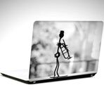Dekolata Saksafon Laptop Sticker 12 Inch (29X24Cm)