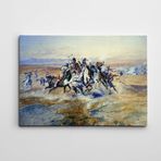 Dekolata Savaş ve Atlar 60x85 cm Kanvas Tablo