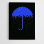 Dekolata Şemsiye ve Gökdelenler Modern Sanat 30x40 cm Kanvas Tablo