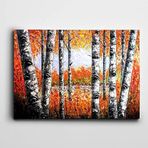 Dekolata Sonbahar ve Ağaçlar 70x100 cm Kanvas Tablo