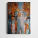 Dekolata Soyut Ağaçlar Turuncu Kanvas Tablo 20 x 30 CM