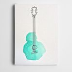 Dekolata Su Yeşili Gitar Kanvas Tablo 25 x 35 CM