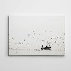 Dekolata Tekne ve Balıkçılar 50x70 cm Kanvas Tablo