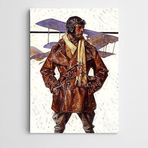 Dekolata Uçak ve Pilot Modern Sanat 70x100 cm Kanvas Tablo