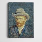 Dekolata Vincent Van Gogh Seif Portrait Grey Felt Hat Kanvas Tablo 25 x 35 CM