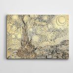 Dekolata Vincent Van Gogh Starry Night Drawing Kanvas Tablo 30 X 40 Cm