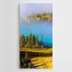 Dekolata Yeşil Ağaçlar Ve Sis Kanvas Tablo 90 X 180 Cm