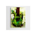 Dekolata Yeşil Gitar Modern Sanat 30x40 cm Kanvas Tablo