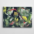 Dekolata Yeşil Renkler Soyut Kanvas Tablo 100 x 140 CM