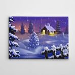 Dekolata Yılbaşı Gecesi Işıklı Kanvas Tablo 100 x 140 CM
