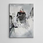Dekolata Yokuş ve Ev Mini 30x40 cm Kanvas Tablo