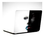 Dekolata Yüz Siyah Beyaz 35x26 cm Laptop Sticker