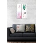 Dekolia By Foresta Concept DKH105 Lazer Kesimli 4 lü 15x23 cm Mdf Tablo