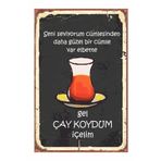 Dekolia Gel Çay Koydum Içelim Retro Vintage Drtr0002 Ahşap Mdf Tablo