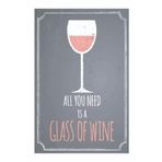 Dekolia Kuşe Kağıt Duvar Posteri All You Is A Glass Of Wine Retro Vintage Drtr0118