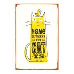 Dekolia Kuşe Kağıt Duvar Posteri Cat Is Retro Vintage Drtr0040