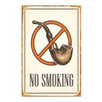 Dekolia Kuşe Kağıt Duvar Posteri No Smoking Retro Vintage Drtr0109