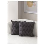 dekomall home & living 2'li Set Zigzag Desen Bohem Punch Dokuma Kırlent Kılıfı Siyah