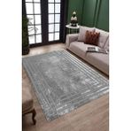 Dekomod Dijital Baskı Dört Mevsim Kaymaz Taban Yıkanabilir Kesme Koridor Mutfak Oda Yolluk Halı - Gri - Antrasit - 120 x 360 cm