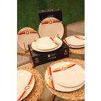 DEKOMUS İLE LİSANSLI GALATASARAY 6 KİŞİLİK 12 PARÇA PORSELEN SERVİS TABAĞI VE PASTA TABAĞI SETİ