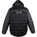 Dekons Erkek Büyük Beden Battal Boy Kapüşonlu Mont 2XL-13XL - Siyah