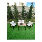 Dekoport Duru Pofuduk Bahçe Takımı - Balkon,Cafe,Teras Mobilyası - Metal Kanepe - Oturma Grubu - 2 1 1 Masalı