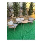 Dekoport Kutay Balkon Mobilyası, Bahçe Takımı, Çay Seti Koltuk Takımı, Metal Kanepe, Cafe Mobilyası 2 1 1 50x80 Masalı