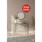 DEKOPRATİK Canvas Dresuar & Mars Ayna Takımı – Mint Yeşili Metal Çerçeve Antre & Hol Seti