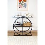 Dekopratik Cloudy Dresuar Modern Tasarım Şeffaf Renkli Metal Malzeme ile 80 cm Genişlik ve 30 cm Derinlik