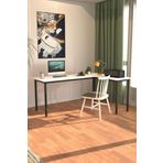 Dekopratik Viva L Çalışma Masası Bilgisayar Masası Ofis Masası 150x55 Beyaz