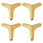 Dekor 12 Cm Gold 4 'Lü Set Altın Metal Mobilya Ayağı Dayanıklı Modern Tasarım Koltuk Sehpa Ünite