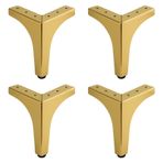 Dekor 17 Cm Gold Altın 4 Adet Set Metal Mobilya Ayağı Dayanıklı Ayak Tasarım Koltuk Sehpa Tv Ünitesi