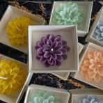 Dekor Çarşısı 15 Adet Kraft Kutulu Lotus Çiçeği Mum, Hediyelik, Nişan, Düğün, Sünnet, Söz, Kına, Doğum Günü - Çok Renkli